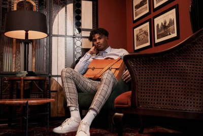 Woodstock Leather 2021 campaign frame inside a vintage parlour. By Nick van der Touw.
