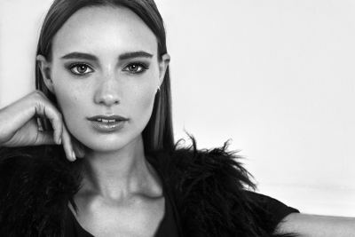 Studio editorial portrait of Maya. Cape Town photography by Nick van der Touw.